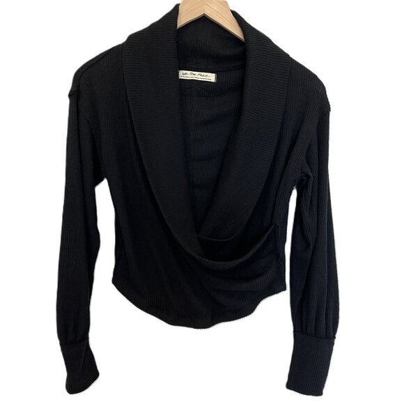 Free People Hold Me Close Black Long Sleeve Top Size XS - Picture 3 of 7